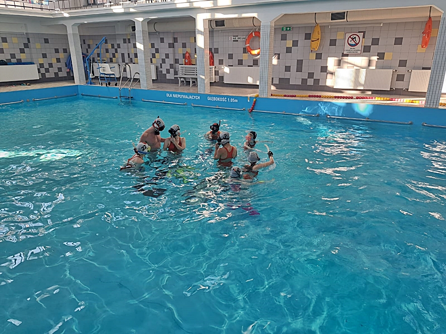 Hokej pod wodą Walenie Siemianowice Śląskie Trening 7 I 2023